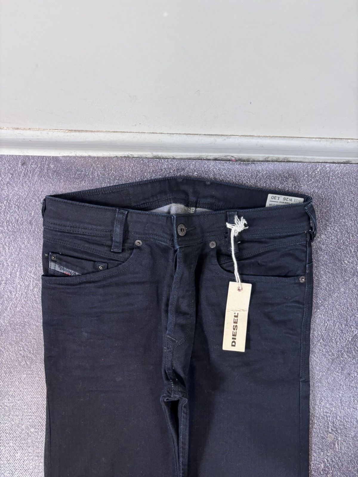 Diesel Diesel Iakop NWT Men’s Regular Slim Tapered Navy Denim Jeans Size US 26 / EU 42 - 5 Thumbnail