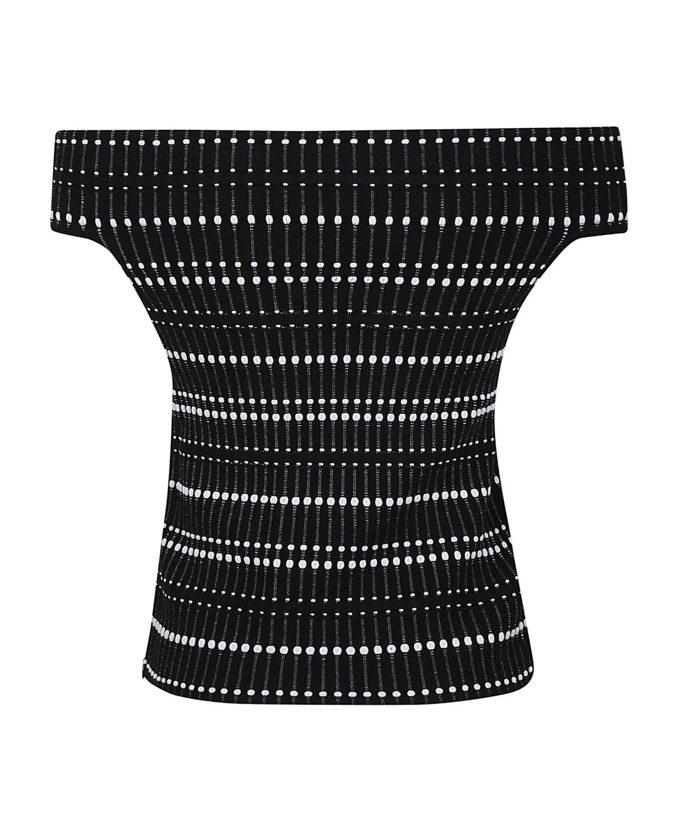 Alexander McQueen o1y0325 Crop Top in Black Size S / US 4 / IT 40 - 2 Thumbnail