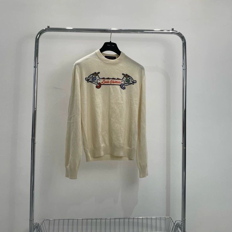 Louis Vuitton Louis Vuitton Knitted beige sweatshirt 2501-Nextarrow Size US M / EU 48-50 / 2 - 1 Thumbnail
