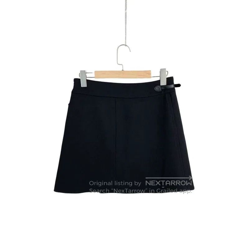 Louis Vuitton Louis Vuitton 23ss Black Tie Wrap Mini Skirt Size 33" - 2 Thumbnail