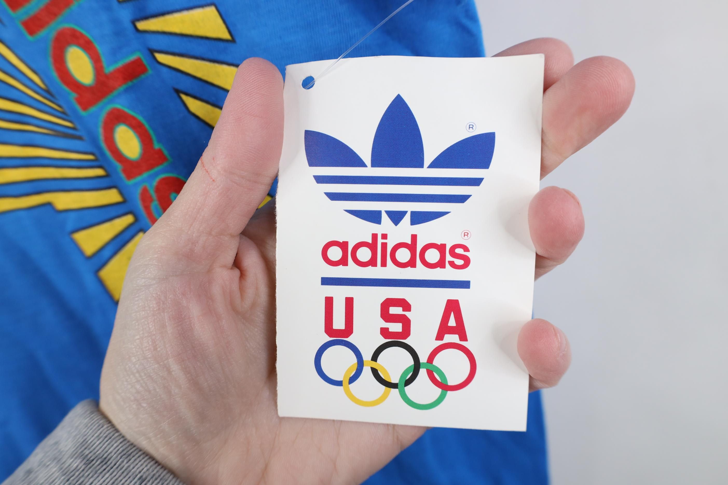 Adidas Deadstock Vintage 80s Adidas 1988 Olympics Sunburst T-Shirt Size US M / EU 48-50 / 2 - 6 Thumbnail