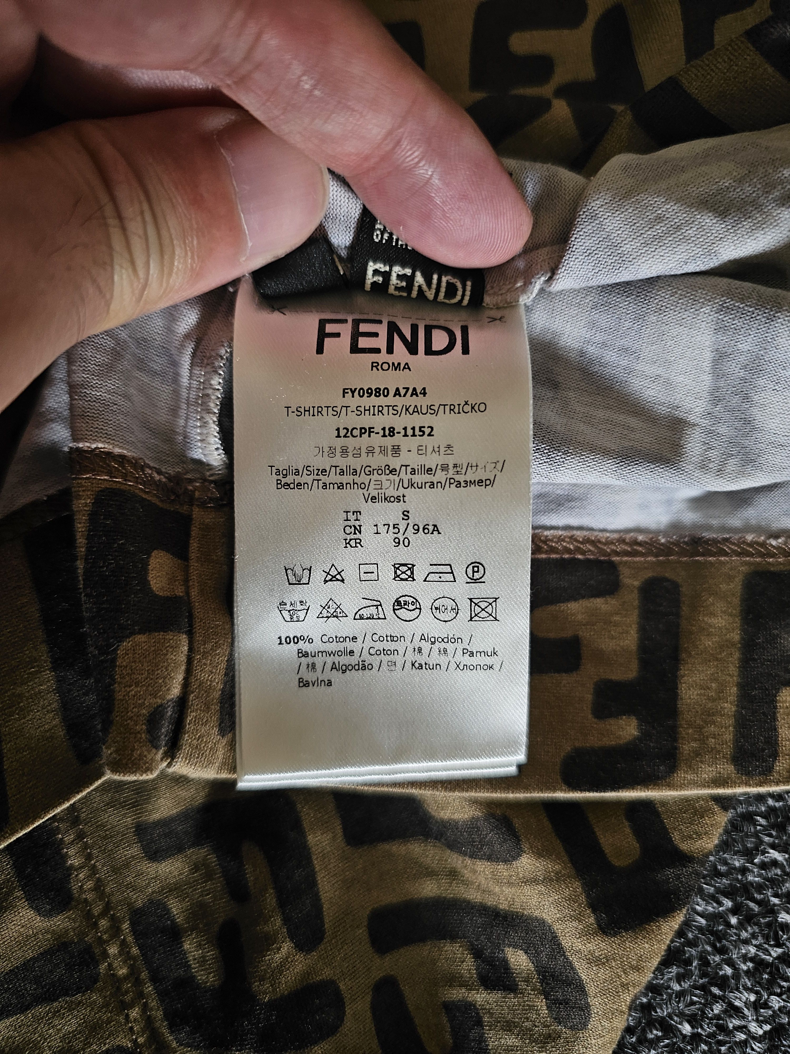 Fendi FENDI Men's FF Oversize T-Shirt Size S Size US S / EU 44-46 / 1 - 6 Thumbnail