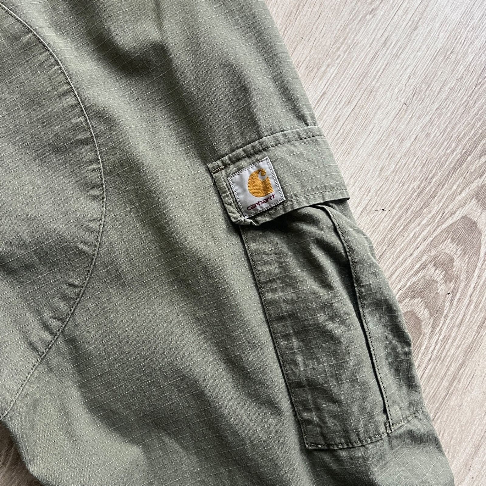 Carhartt Wip Carhartt Aviation Olive Green Ripstop Cargo Pants 9614AC Size US 32 / EU 48 - 5 Thumbnail
