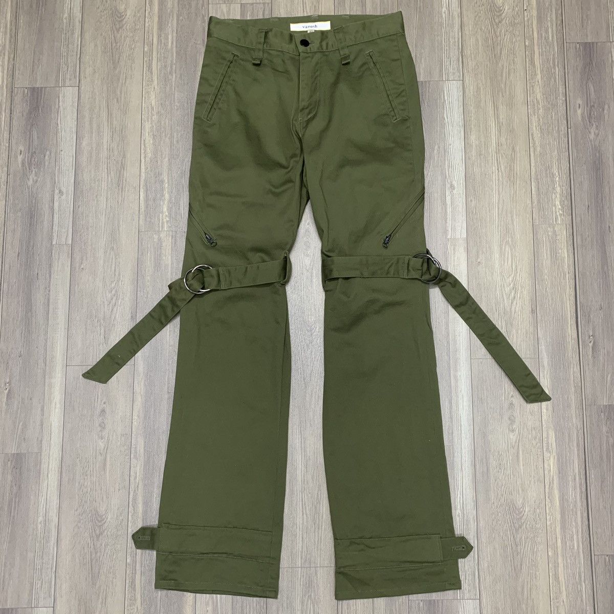 Varosh Zipper Bondage Flared Pants