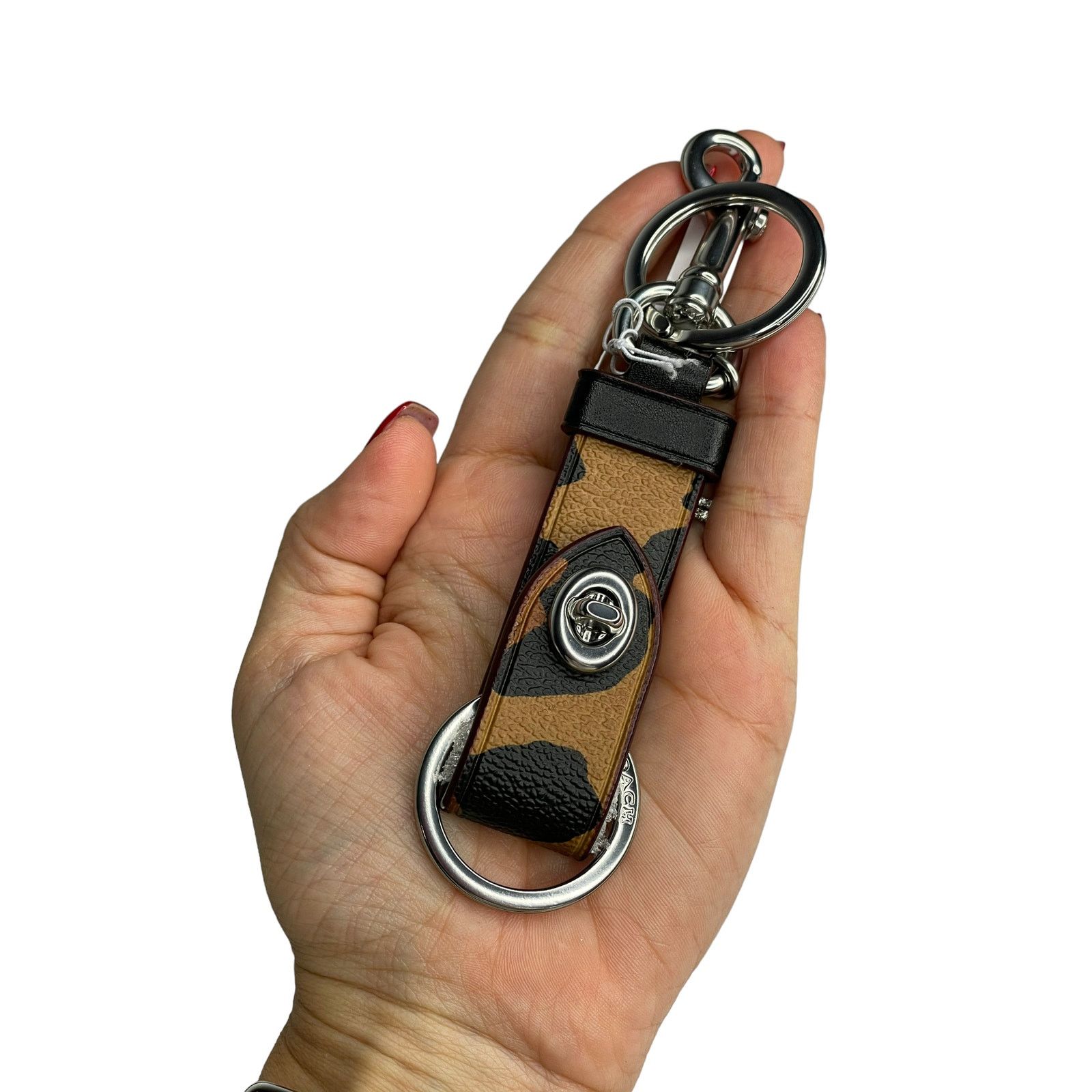 Coach Coach Trigger Snap Bag Charm Keychain With Leopard Print Size ONE SIZE - 2 Thumbnail
