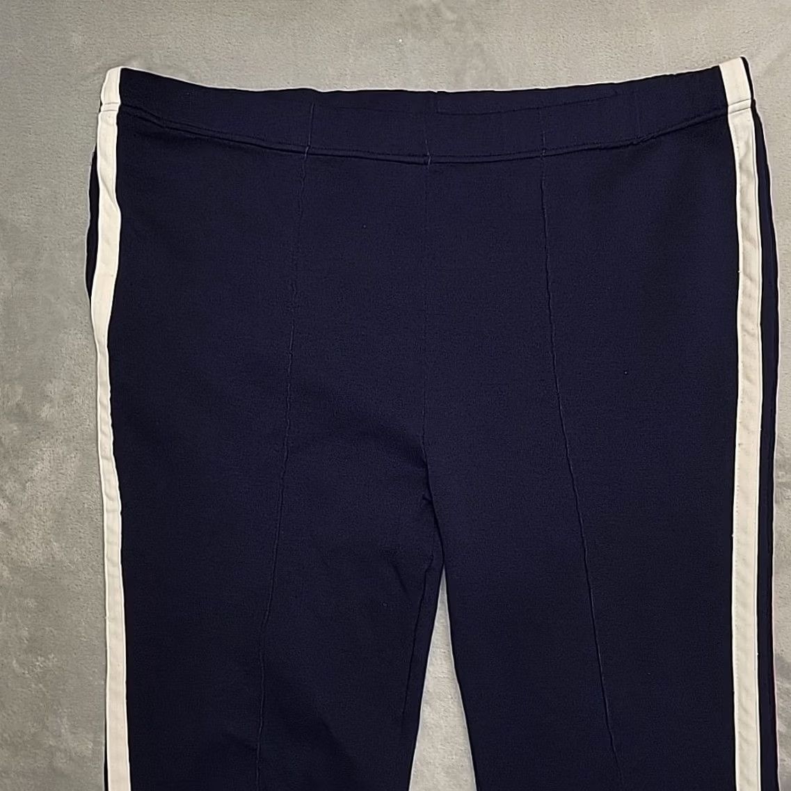 JCPenney VINTAGE JCPenney Pants Mens L Blue VTG Track Striped Knit 70s 80s Pocket Retro Tennis Size US 33 - 3 Thumbnail