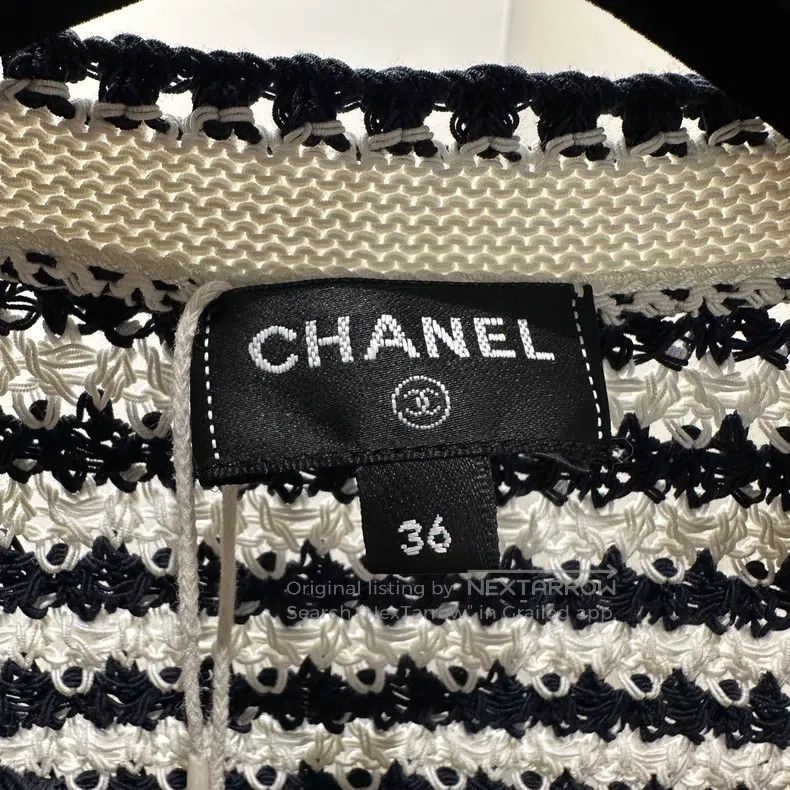 Chanel Chanel 22p black and white woven vest cardigan coat Size XS / US 0-2 / IT 36-38 - 3 Thumbnail