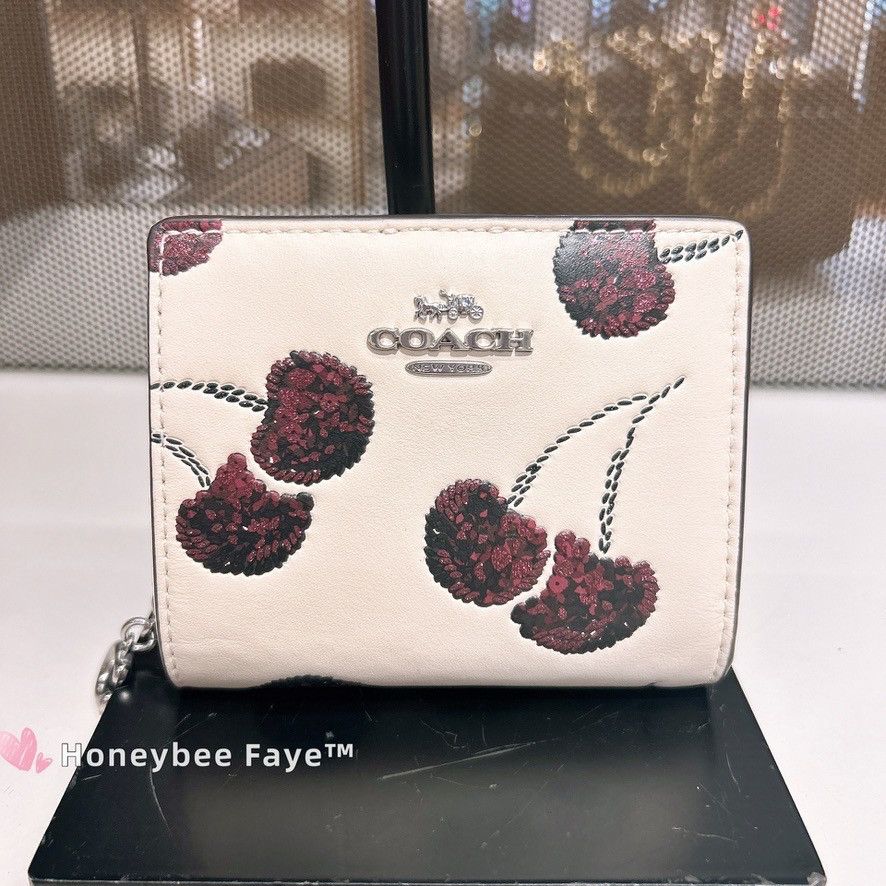 Coach Snap Wallet With Cherry Print CDF19 Size ONE SIZE - 1 Thumbnail