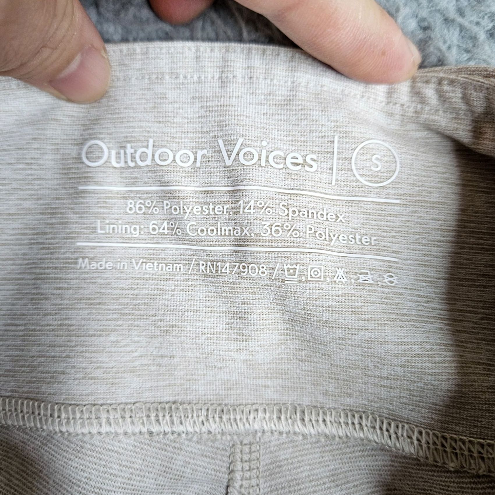 Outdoor Voices Outdoor Voices Women's Skinny Legging Yoga Activewear Pants Stripes Size S Ivory Size 28" / US 6 / IT 42 - 7 Thumbnail