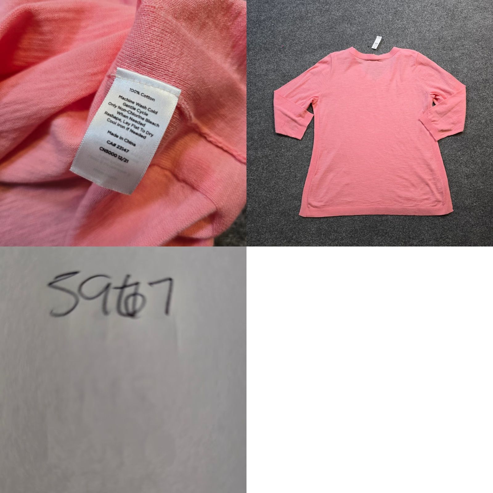 Talbots Talbots Sweater Womens Large Pink V-Neck Long Sleeve Lightweight Casual Basic Pullover Knit Classic Size L / US 10 / IT 46 - 8 Thumbnail