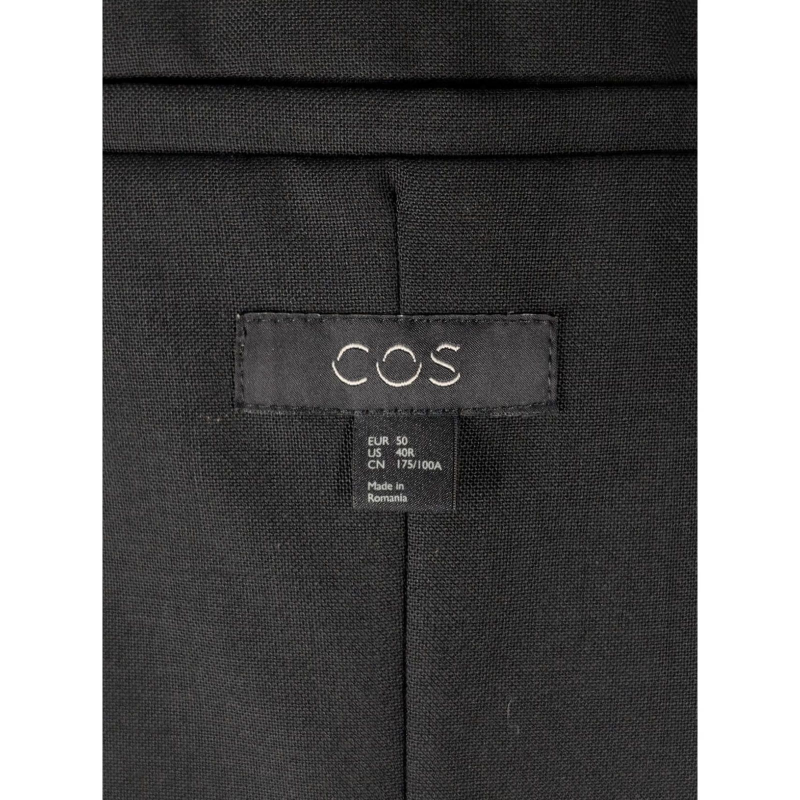 Cos COS Sleeveless Blazer Vest Mens Black Wool 40R 50 Two-Button Front Regular Length Blazer Vest Size 40R - 4 Thumbnail
