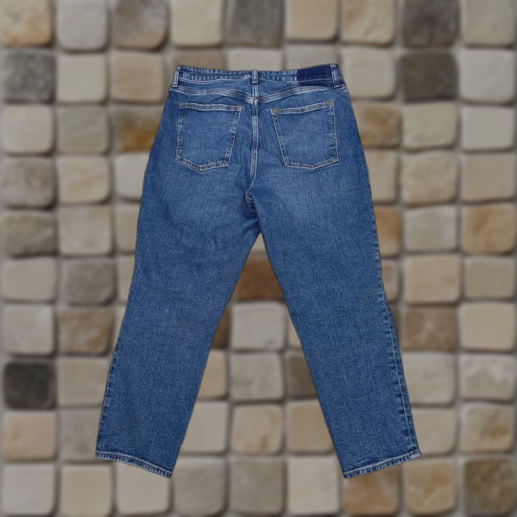 Abercrombie & Fitch Abercrombie & Fitch Curve Love The Mom Jeans Women 28 Blue Distressed Logo 30x25 Jeans Size 28" / US 6 / IT 42 - 1 Thumbnail