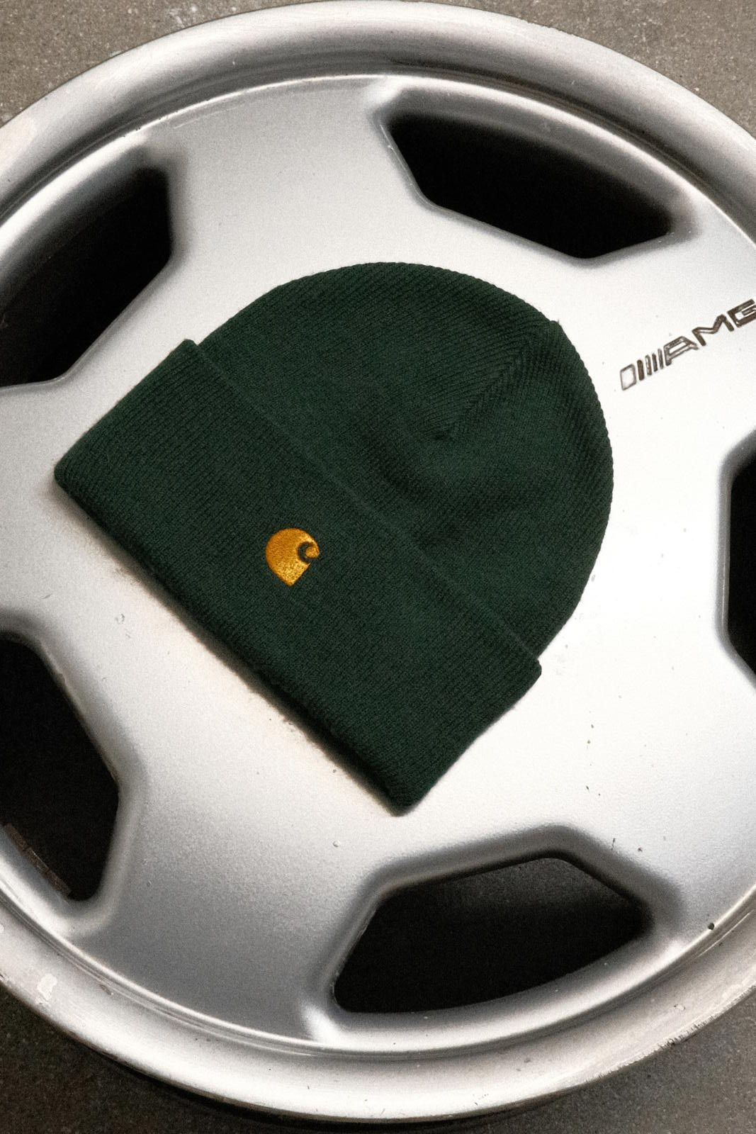 Carhartt Carhartt Dark Green Knit Beanie Hat Size ONE SIZE - 1 Thumbnail