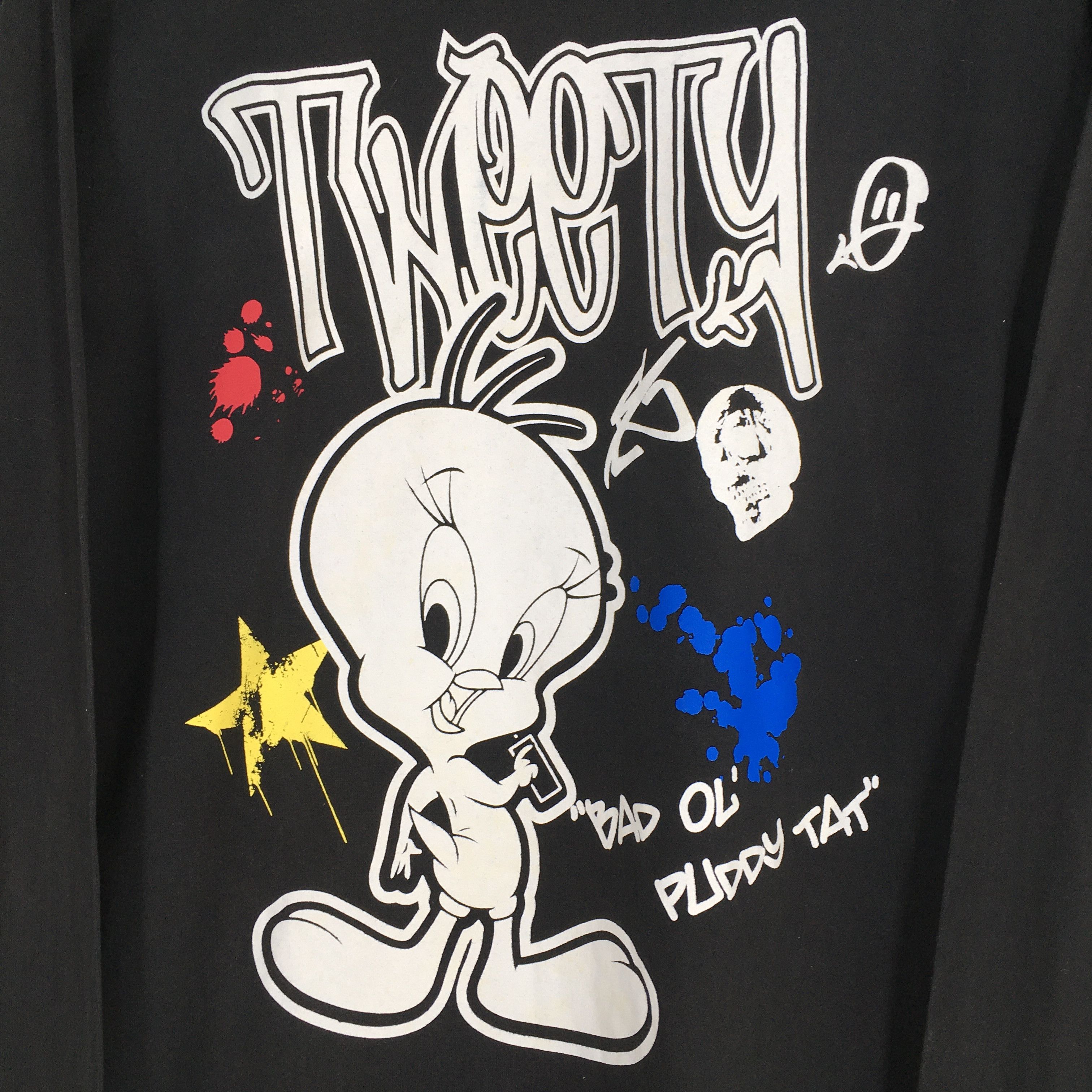 Vintage × Warner Bros Vintage Looney Tunes Tweety Black T shirt Medium Size US M / EU 48-50 / 2 - 5 Thumbnail