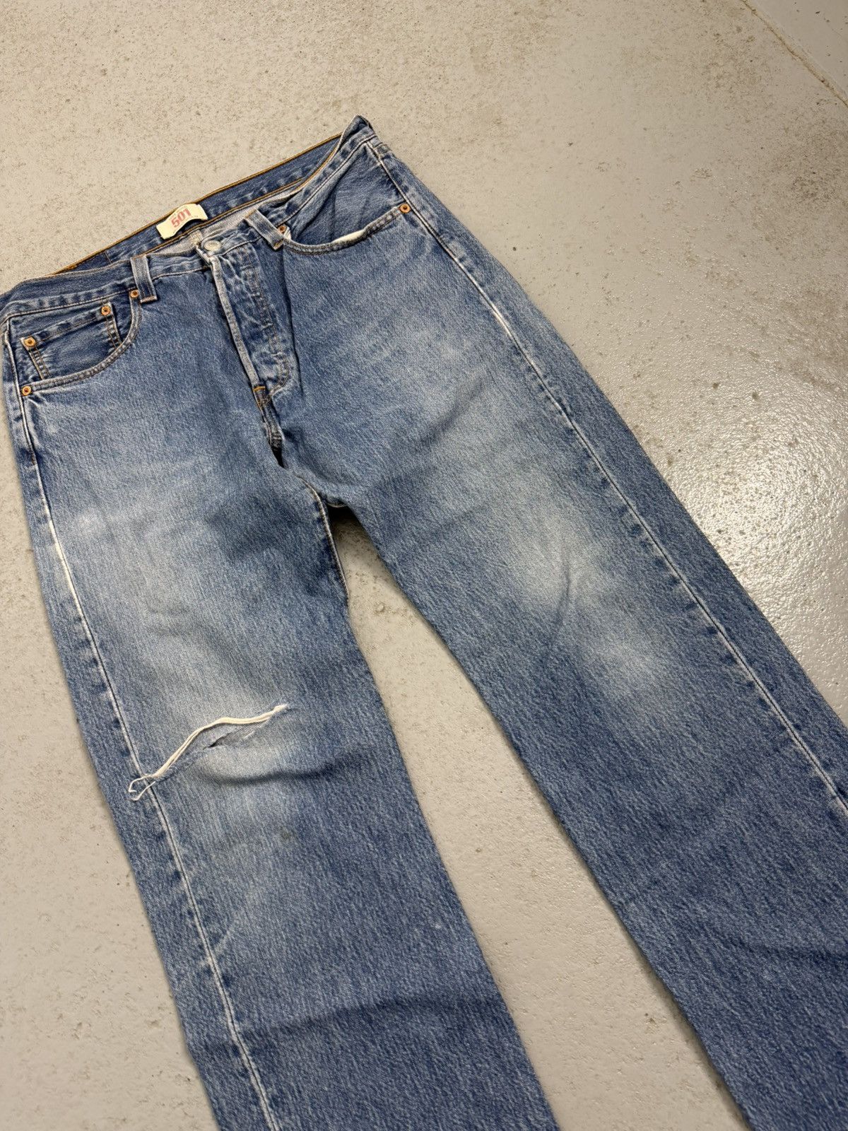 Levi's Levi‘s 501 Distressed Washed Jeans Size US 32 / EU 48 - 3 Thumbnail