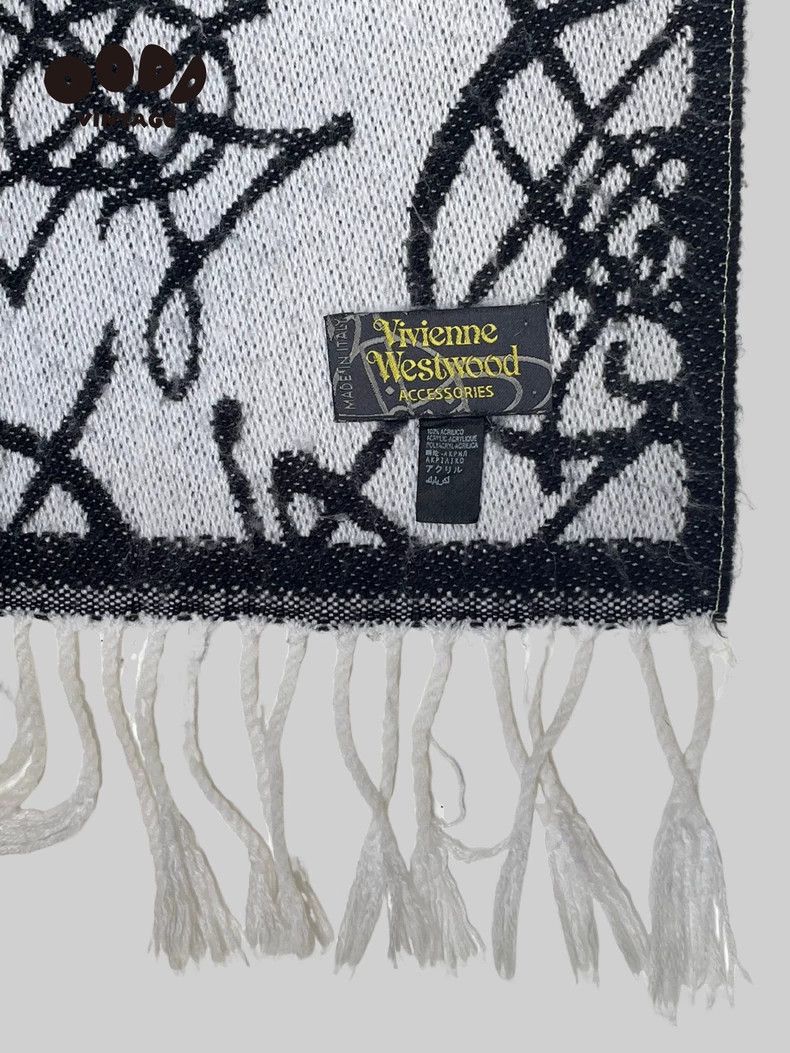 Vivienne Westwood Vivienne Westwood A Saturn scarf with black and white doub Size ONE SIZE - 8 Thumbnail