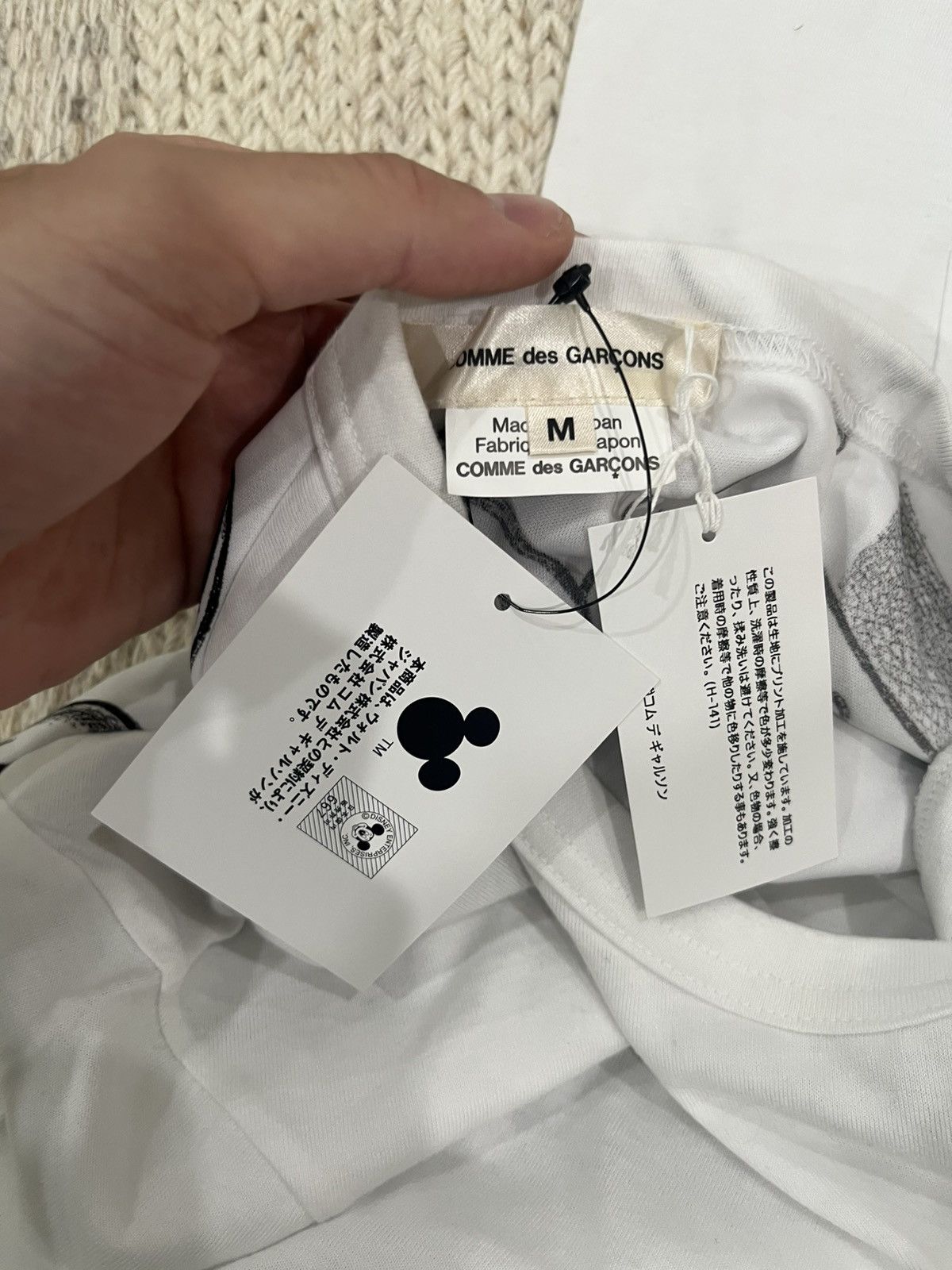 Comme des Garcons × Disney SS21 CDG Mickey Mouse Asymmetric Longsleeve Tee Size M / US 6-8 / IT 42-44 - 4 Thumbnail