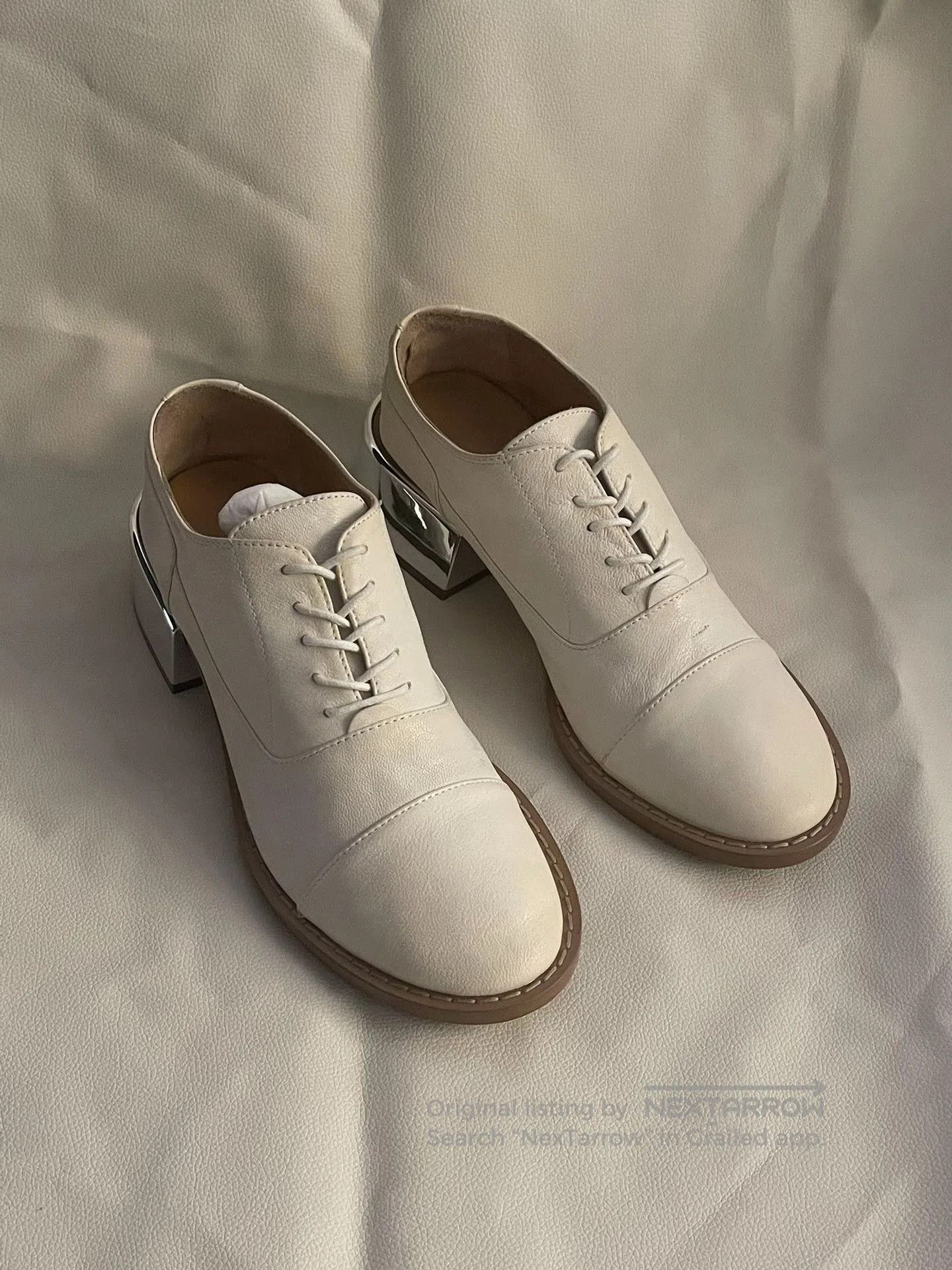 MM6 MM6 Maison Margiela Milky White Lamb Leather Shoes. Size US 8 / IT 38 - 5 Thumbnail