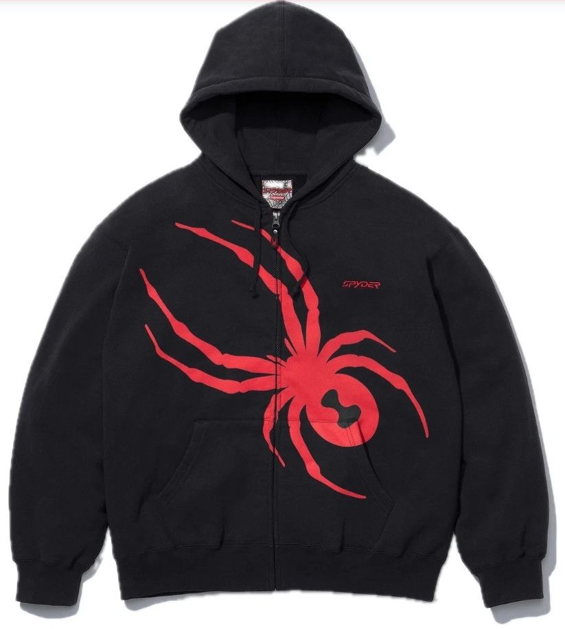 Spyder × Supreme SUPREME SPYDER ZIP UP HOODED SWEATSHIRT BLACK 
