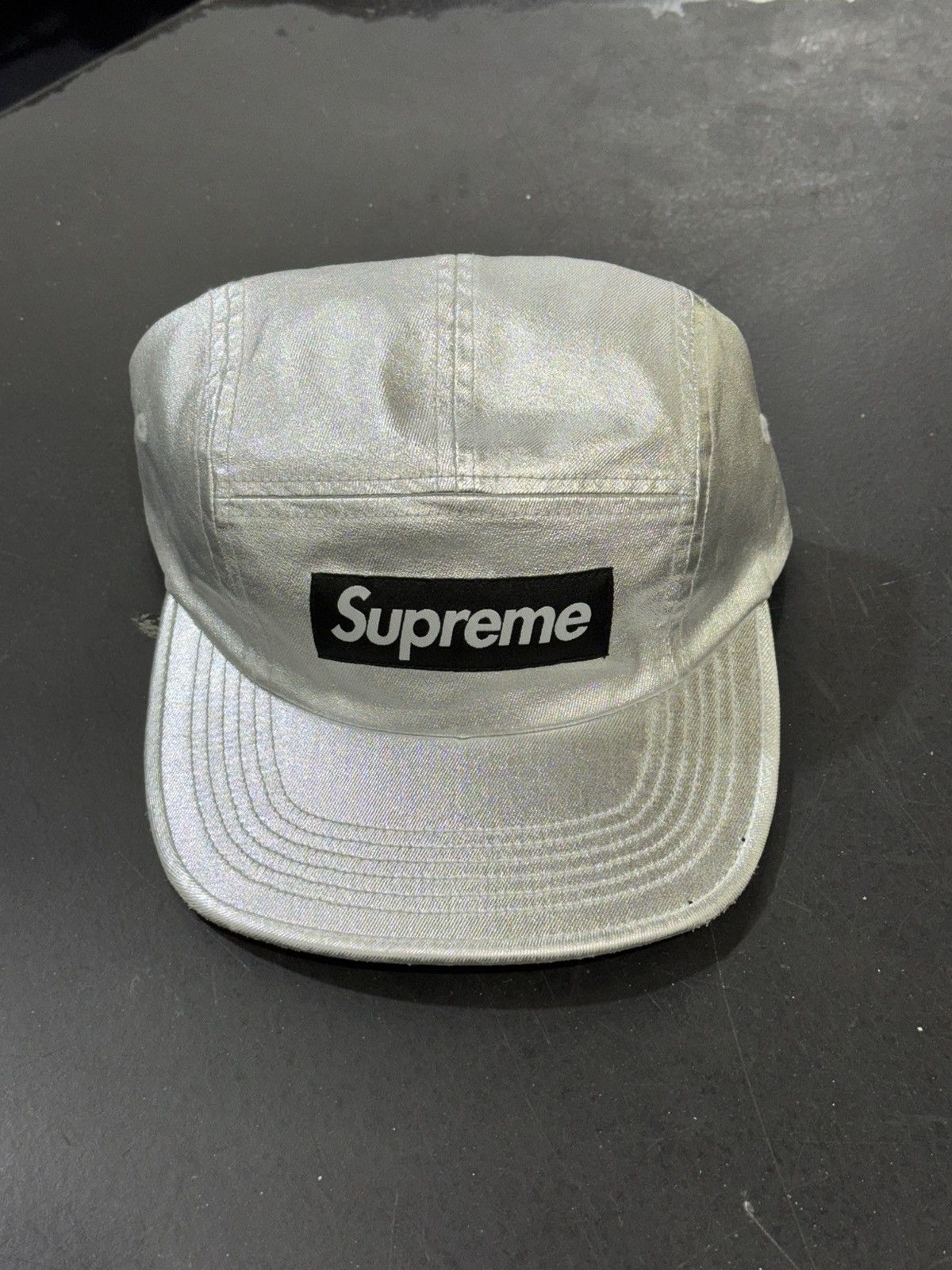 帽子 Supreme Washed Chino Twill Camp Silver Buy Supreme Washed Chino Twill Camp Cap 'Silver' - SS25H40