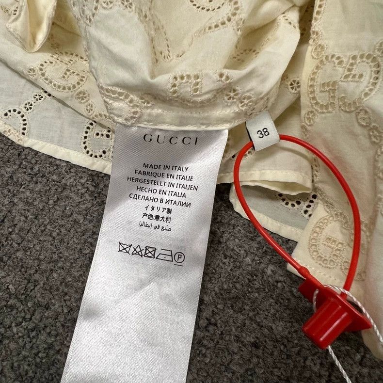 Gucci Gucci Sheer Long Sleeve Logo Blouse-2506 Size M / US 6-8 / IT 42-44 - 9 Thumbnail