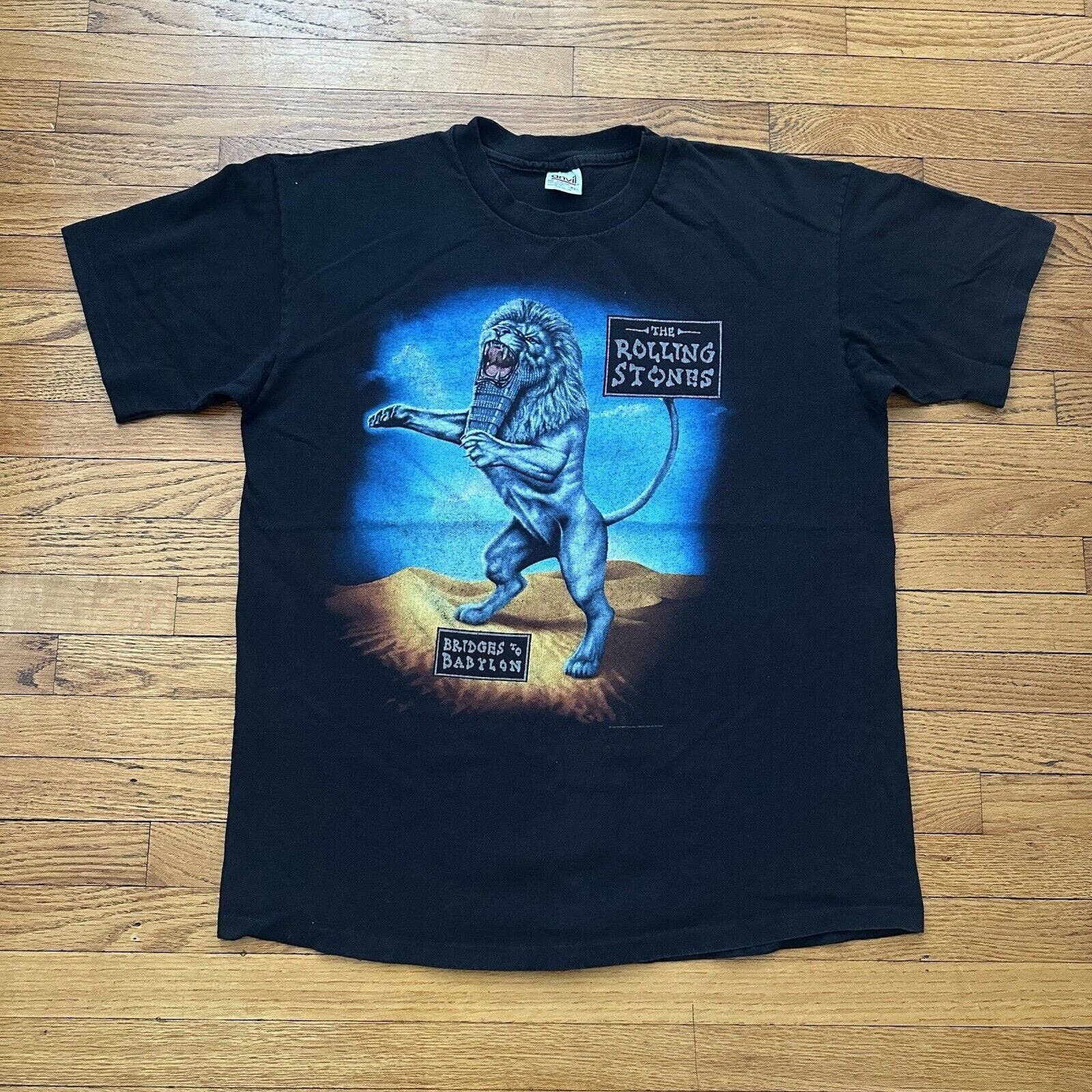 Band Tees × Vintage Vintage 1997 Rolling Stones Bridges To Babylon Band Tour Tee Size US XL / EU 56 / 4 - 3 Thumbnail