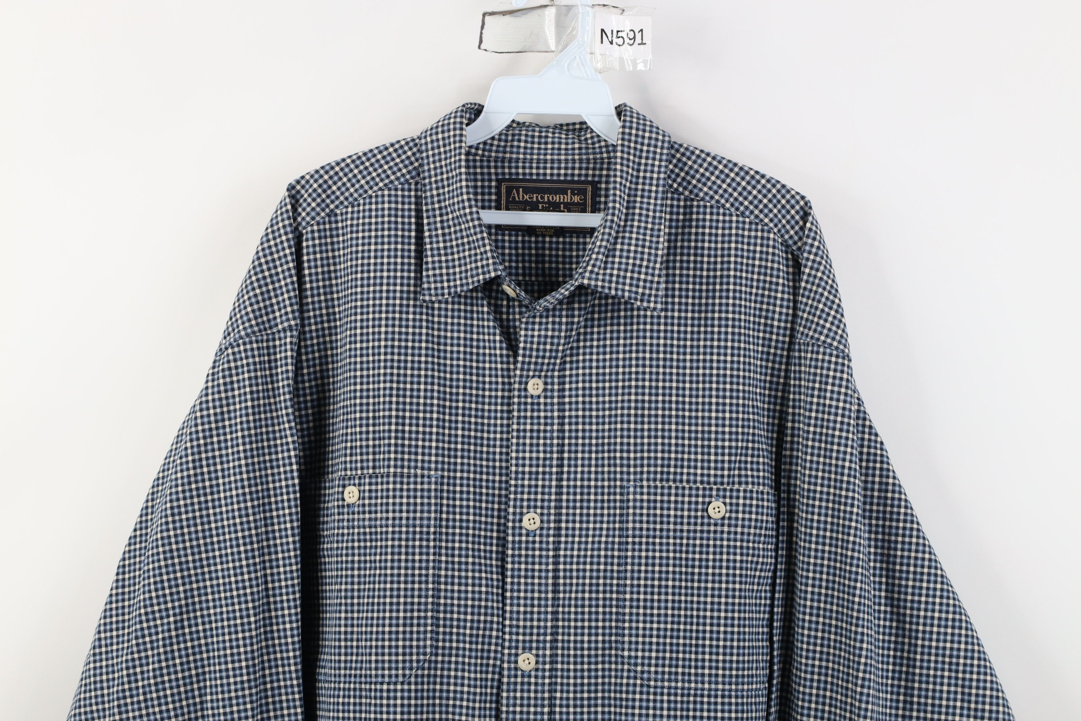Abercrombie & Fitch Vintage 90s Abercrombie & Fitch Baggy Collared Button Shirt Size US XL / EU 56 / 4 - 2 Thumbnail