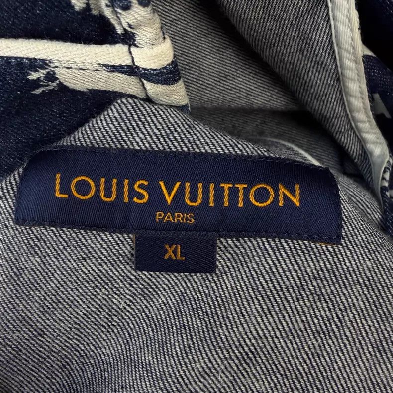 Louis Vuitton Louis Vuitton Wheat Spike Print V-Neck Denim Classic Short Size US XL / EU 56 / 4 - 4 Thumbnail