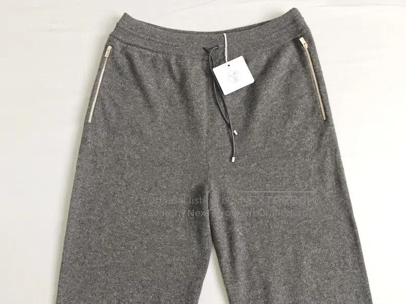 Hermes Hermes size XL Men's cashmere sport trousers, dark gray ver Size US 27 - 2 Thumbnail