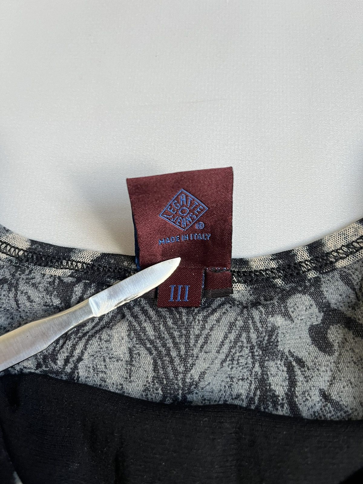 Jean Paul Gaultier Legatte Jeans Multicolor Printed Asymmetrical Longsleeve Size M / US 6-8 / IT 42-44 - 9 Thumbnail