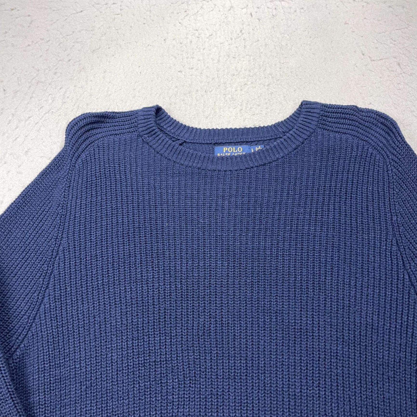 Polo Ralph Lauren Polo Ralph Lauren Sweater Mens L Blue Cotton Ribbed Knit Crewneck Preppy Pullover Shirt Size US L / EU 52-54 / 3 - 2 Thumbnail