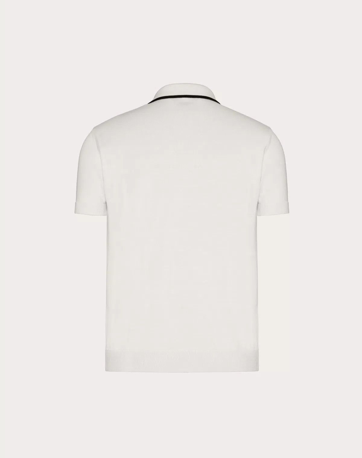 Valentino oc11z0725 Cotton Polo Shirt With Signature in White Size US XS / EU 42 / 0 - 2 Thumbnail