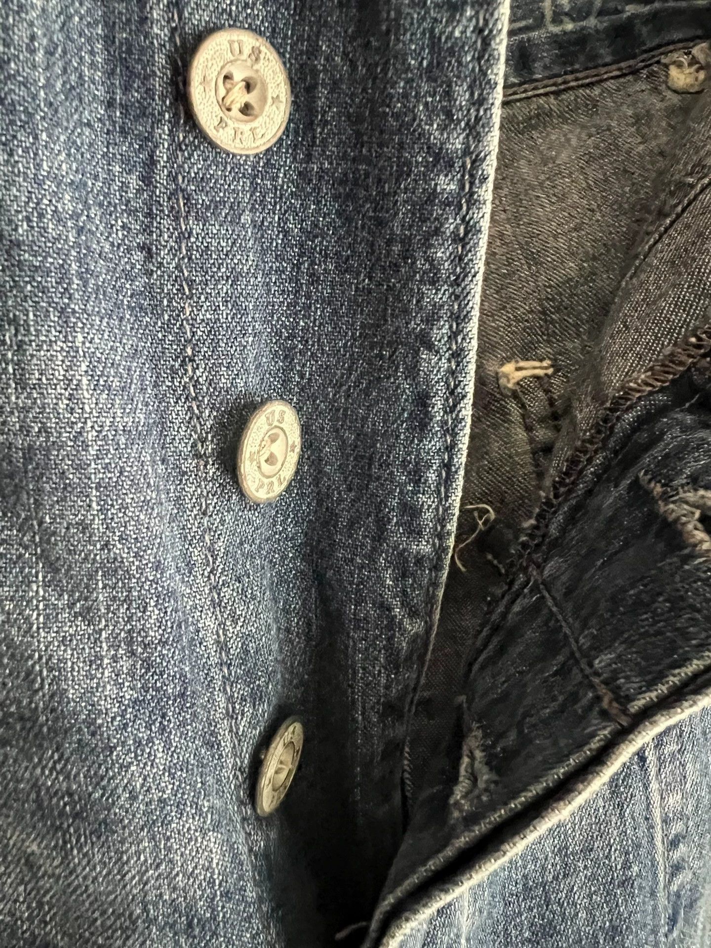 Polo Ralph Lauren RRL Vintage Distressed Patched Baggy Jeans 32W32L Size US 32 / EU 48 - 5 Thumbnail