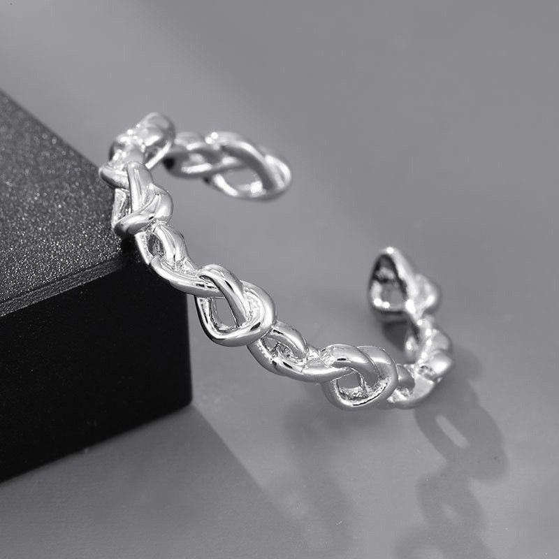 Jewelry Men's Punk-Style Coiled Open Ring Size ONE SIZE - 1 Thumbnail
