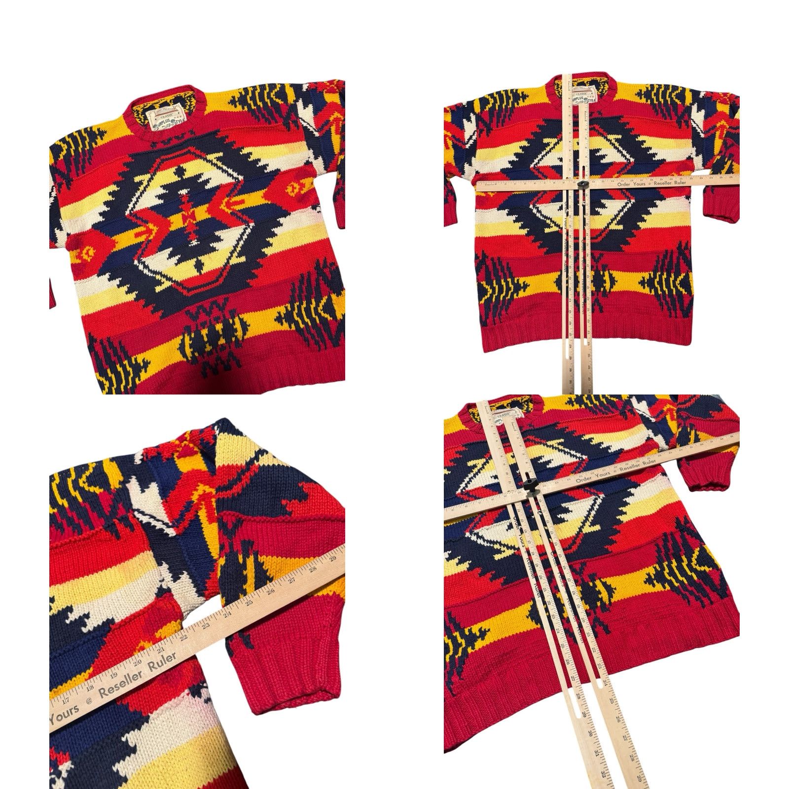 Tommy Hilfiger VINTAGE Tommy Hilfiger Classic Surplus Style Aztec Print Pullover Sweater L Rare Mens Size US L / EU 52-54 / 3 - 9 Thumbnail