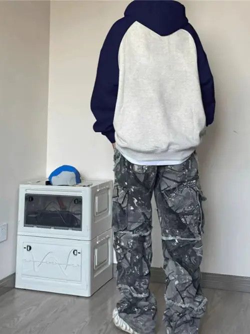 Designer Hip Hop Letter Print Loose Casual Hooded Sweatshirt XL Size US XL / EU 56 / 4 - 2 Thumbnail