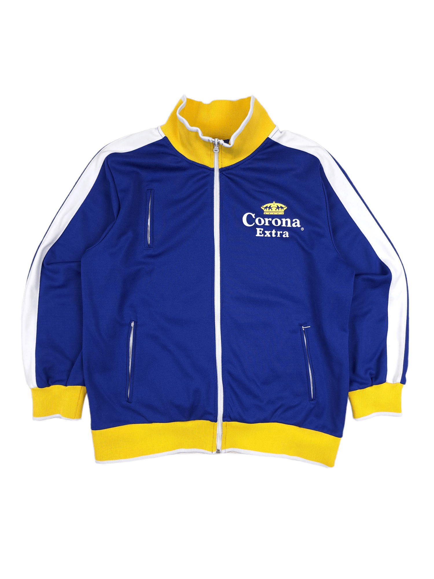 Budweiser × Vintage 💎 Vintage Y2K Corona Extra Zip Up Blue Yellow Sweatshirt Size US XL / EU 56 / 4 - 1 Thumbnail