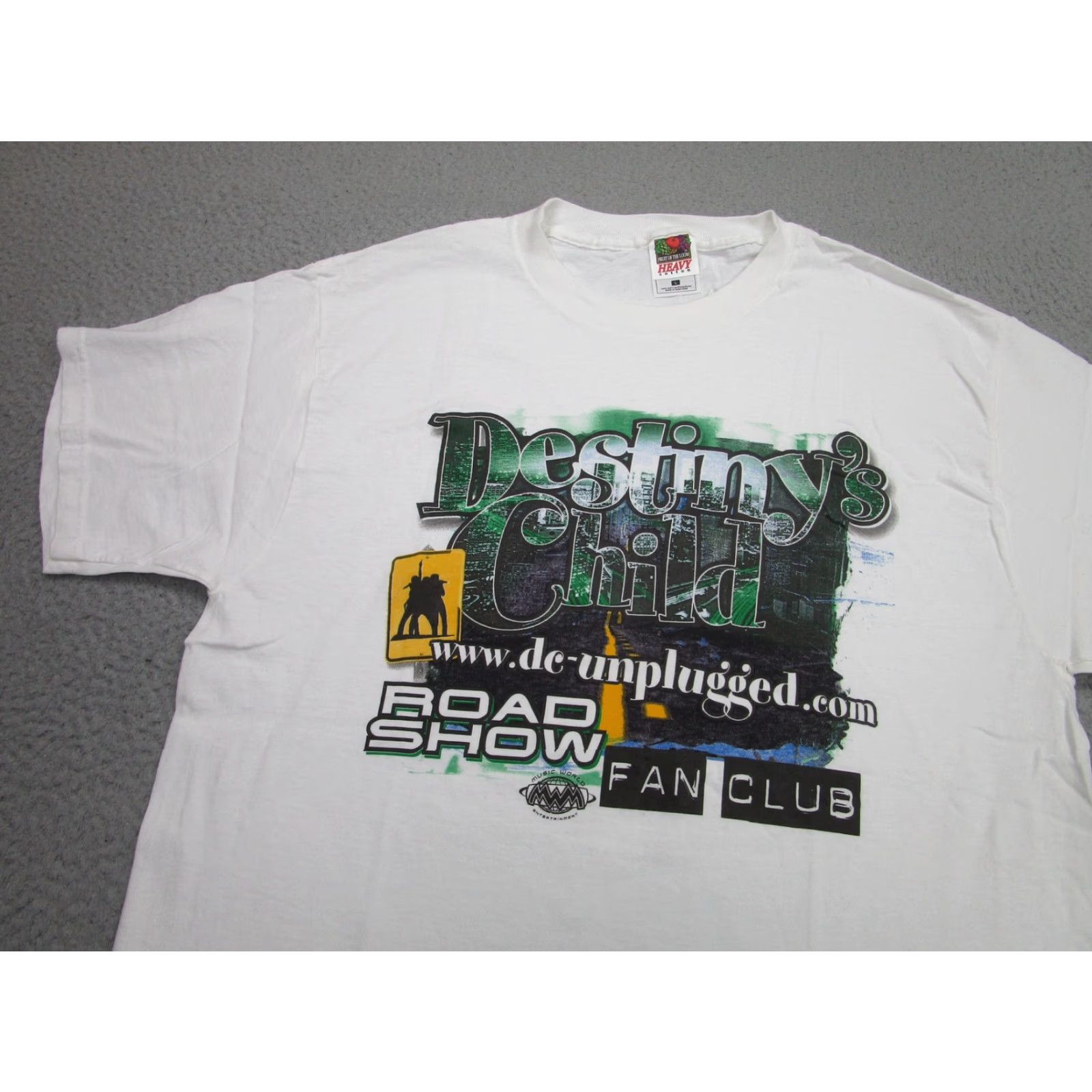 Fruit Of The Loom VINTAGE Destiny's Child Shirt Mens Large White Road Show Fan Club 2000s Y2K Size US L / EU 52-54 / 3 - 2 Thumbnail