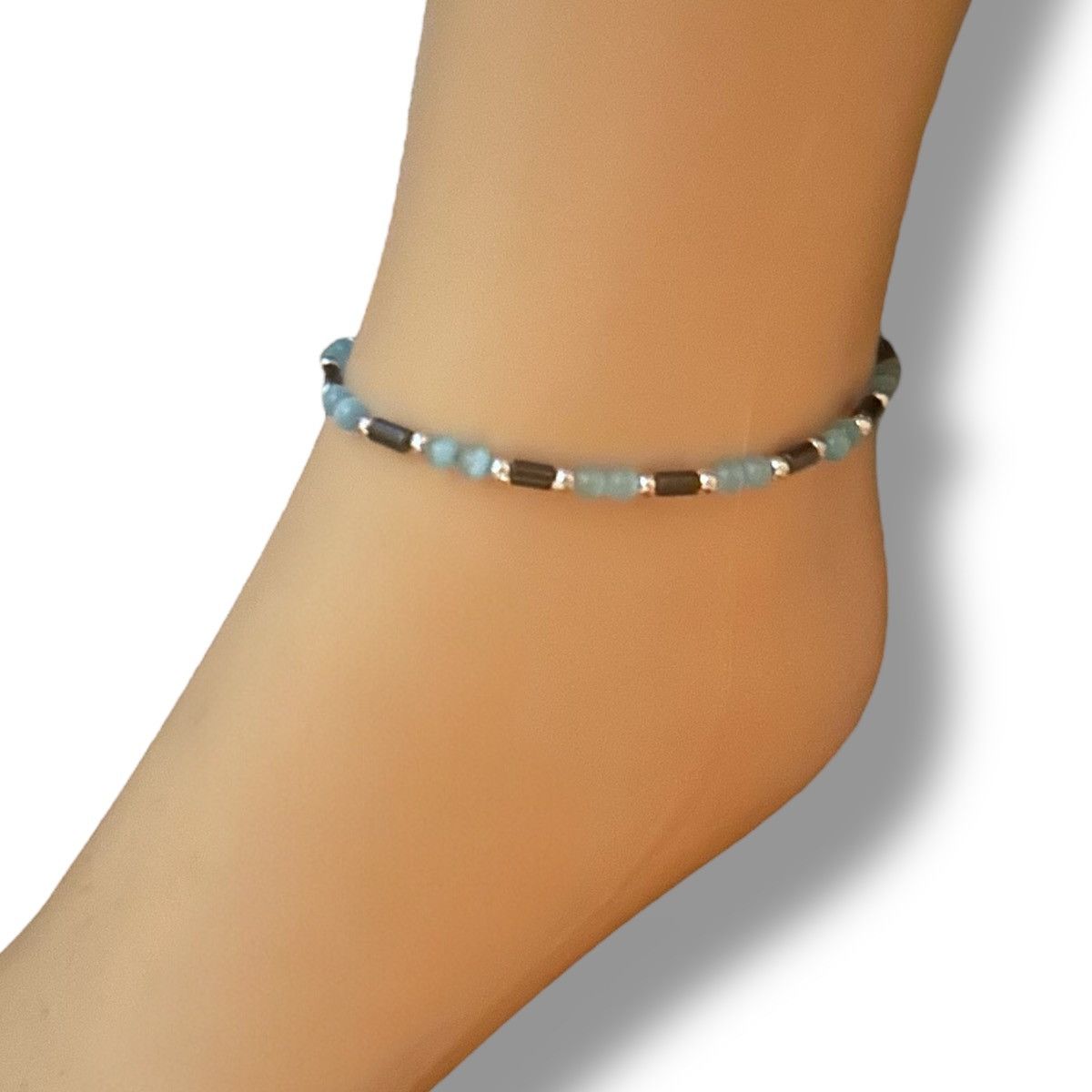 Other Blue cats eye and hematite bead anklet Size ONE SIZE - 2 Thumbnail