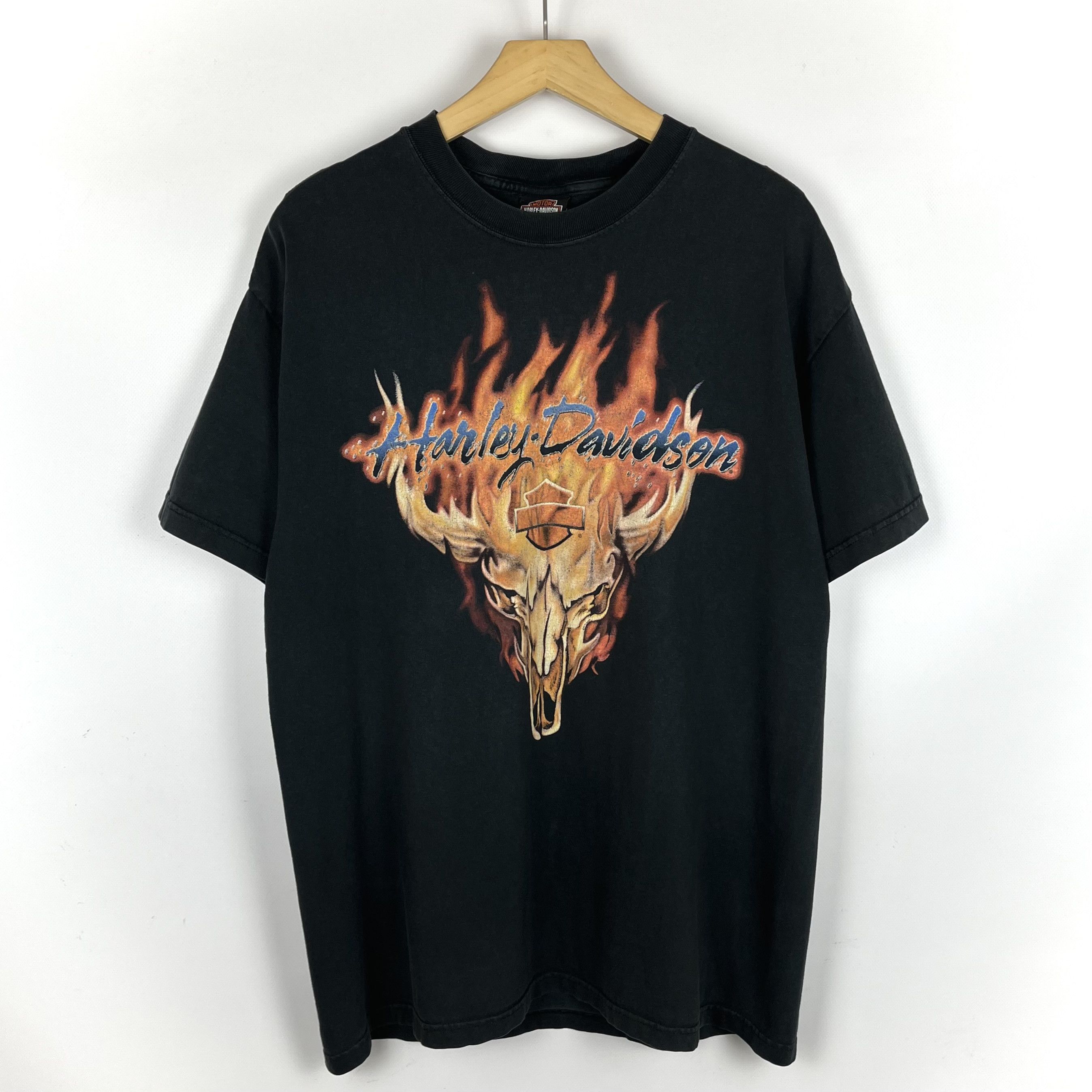 Harley Davidson Vintage Harley Davidson Flame Skull Florida T Shirt 2002 Size US L / EU 52-54 / 3 - 1 Thumbnail