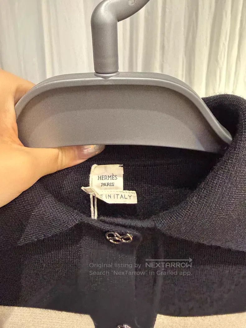 Hermes Hermes Patterned printed cashmere and silk cardigan - mulb Size XS / US 0-2 / IT 36-38 - 4 Thumbnail