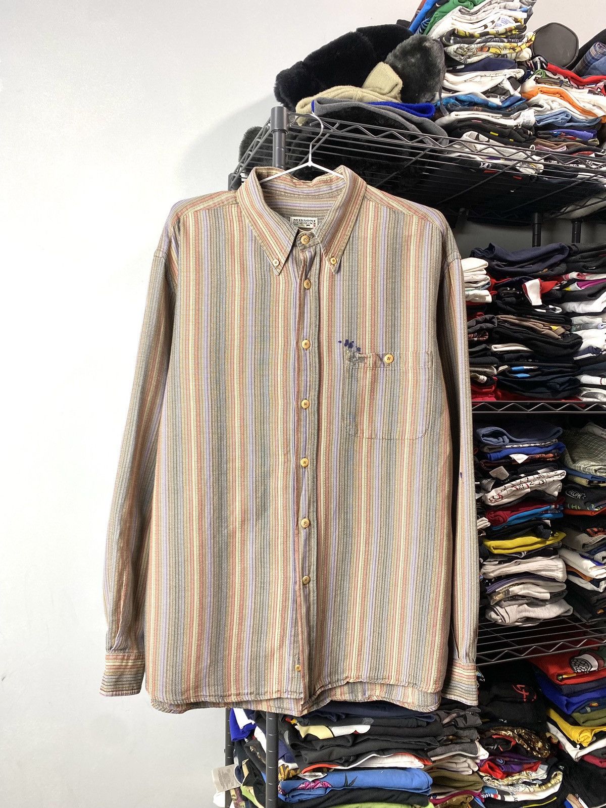 Vintage Missoni Sport Pattern Striped Shirt