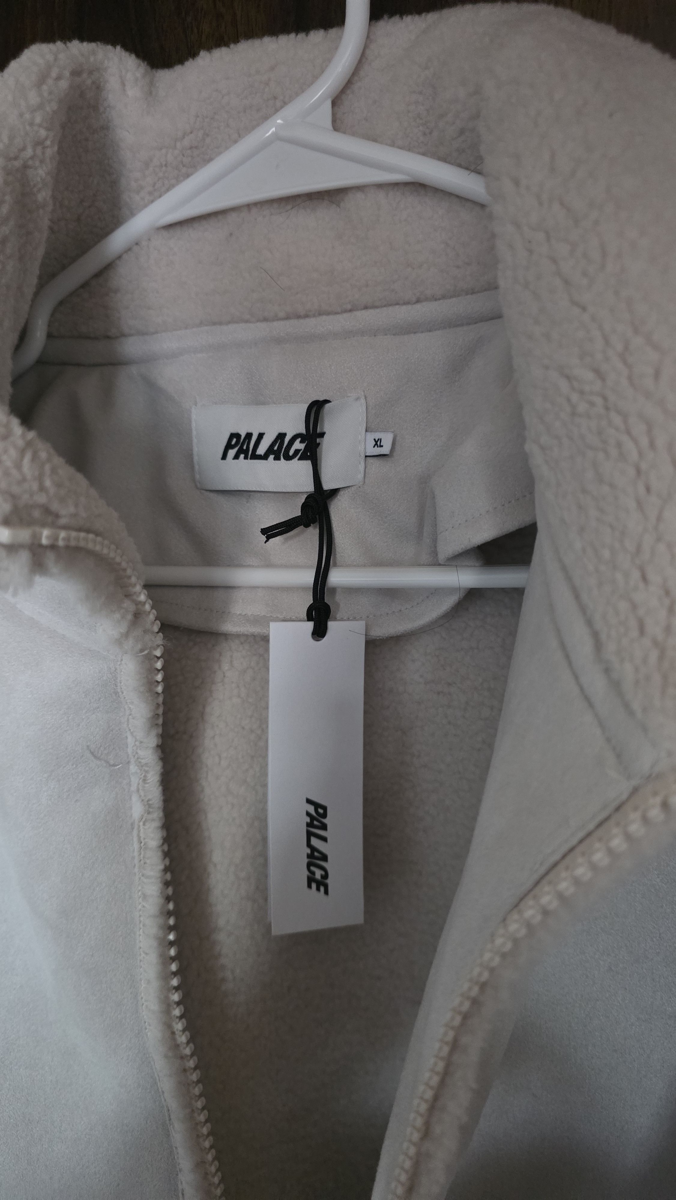 Palace Palace Sherpa Faux Suede Funnel Jacket Soft White Size US XL / EU 56 / 4 - 4 Thumbnail