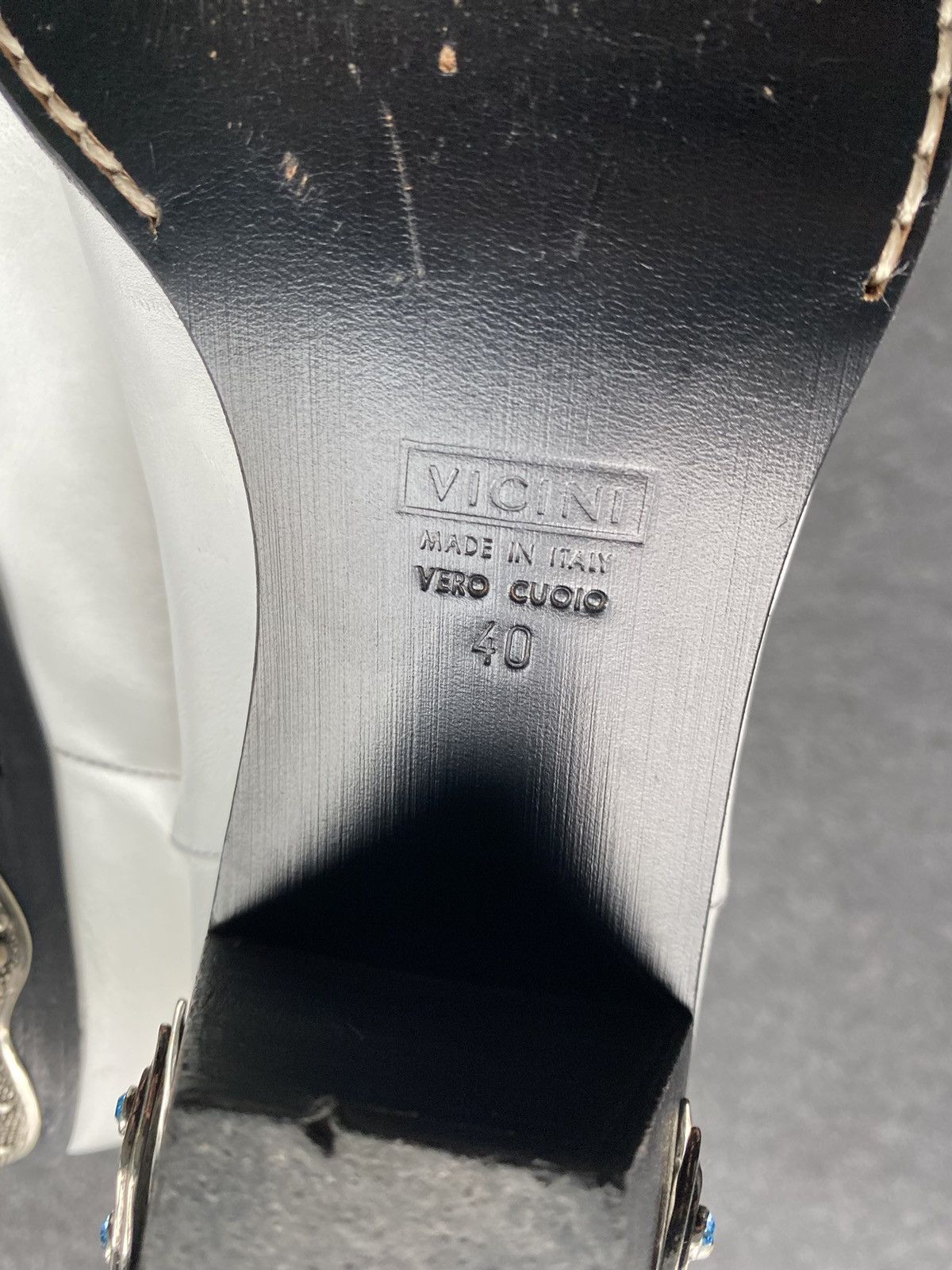 Other 🔥Vicini Italy Leather White Boots Vintage Luxury women 40 Size US 10 / IT 40 - 4 Thumbnail