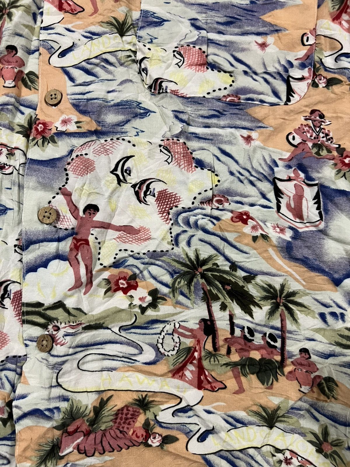 Sun Surf Vintage 1950s Kona Bay Land of Aloha Rayon Hawaiian Shirt Size US M / EU 48-50 / 2 - 1 Thumbnail