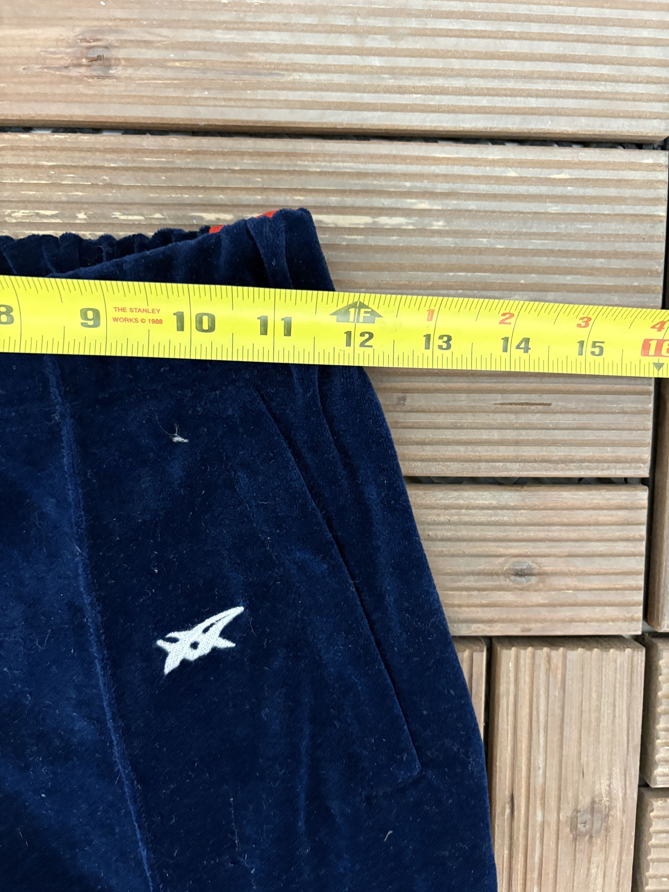 Asics × Vintage Asics Embroidered Logo Vintage Velour Blue Sweat Pants Size US 26 / EU 42 - 7 Thumbnail