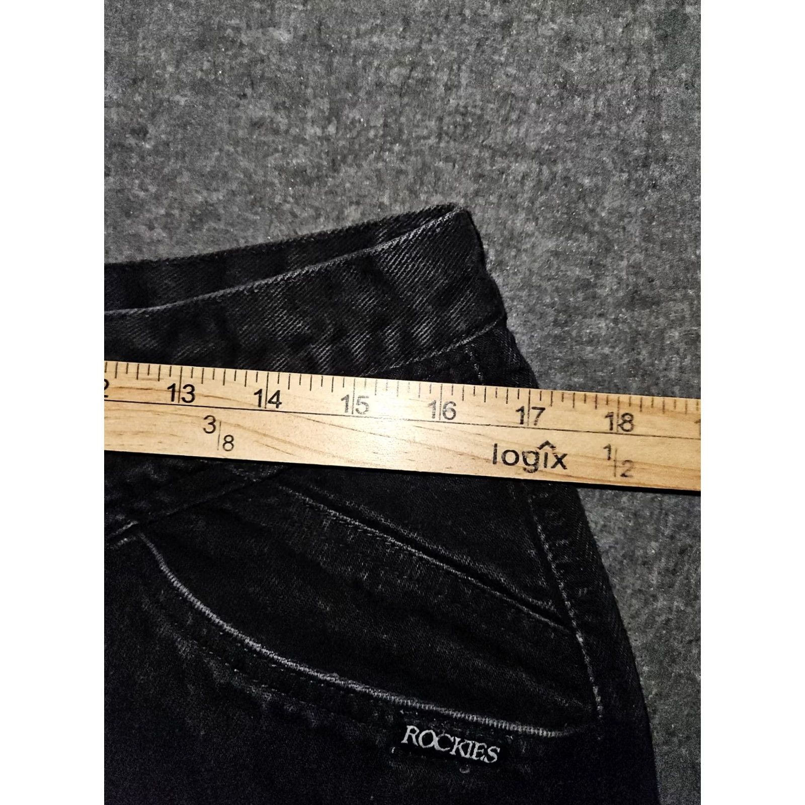 Vintage VINTAGE Rockies Jeans Women's 17/18 Straight Leg High Rise Black Inseam 32 90's Size 38" / US 16 / IT 52 - 3 Thumbnail
