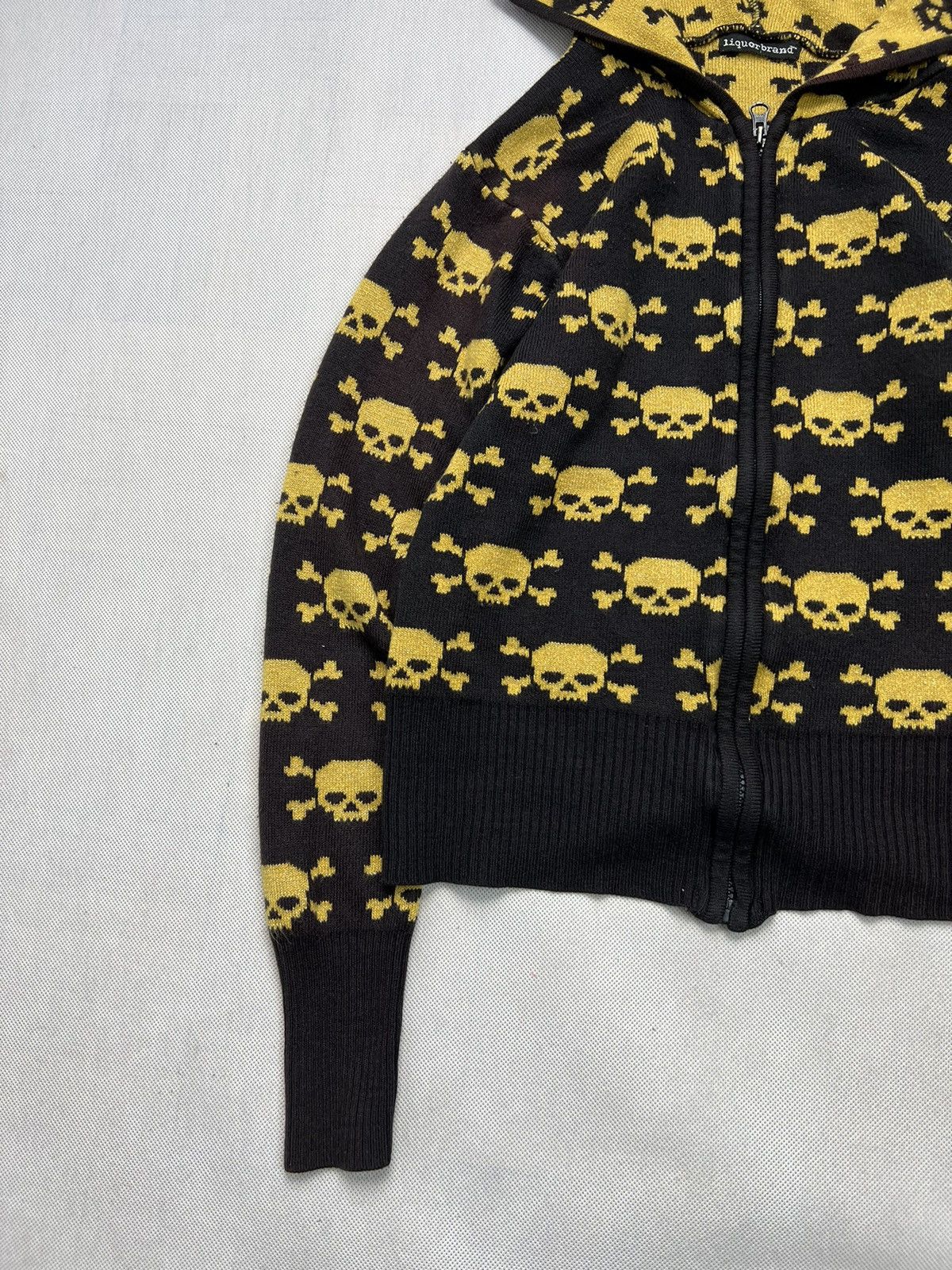 Japanese Brand × Vintage Hoodie Skulls multi logo vintage 90’s zipped avant garde Size S / US 4 / IT 40 - 3 Thumbnail