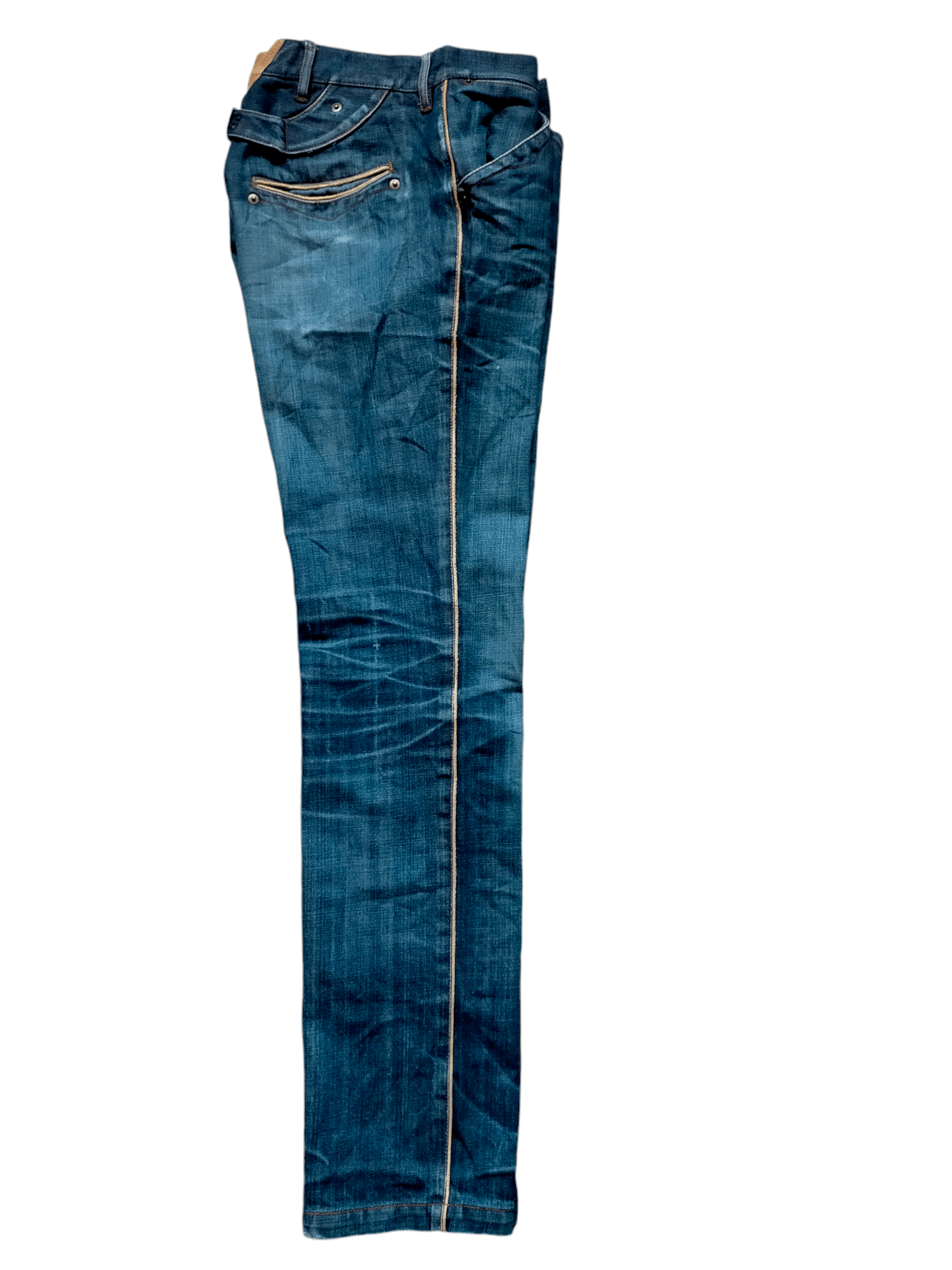 Jean Paul Gaultier Jean Paul Gaultier Buckle Back Denim Pants Size US 30 / EU 46 - 16 Thumbnail