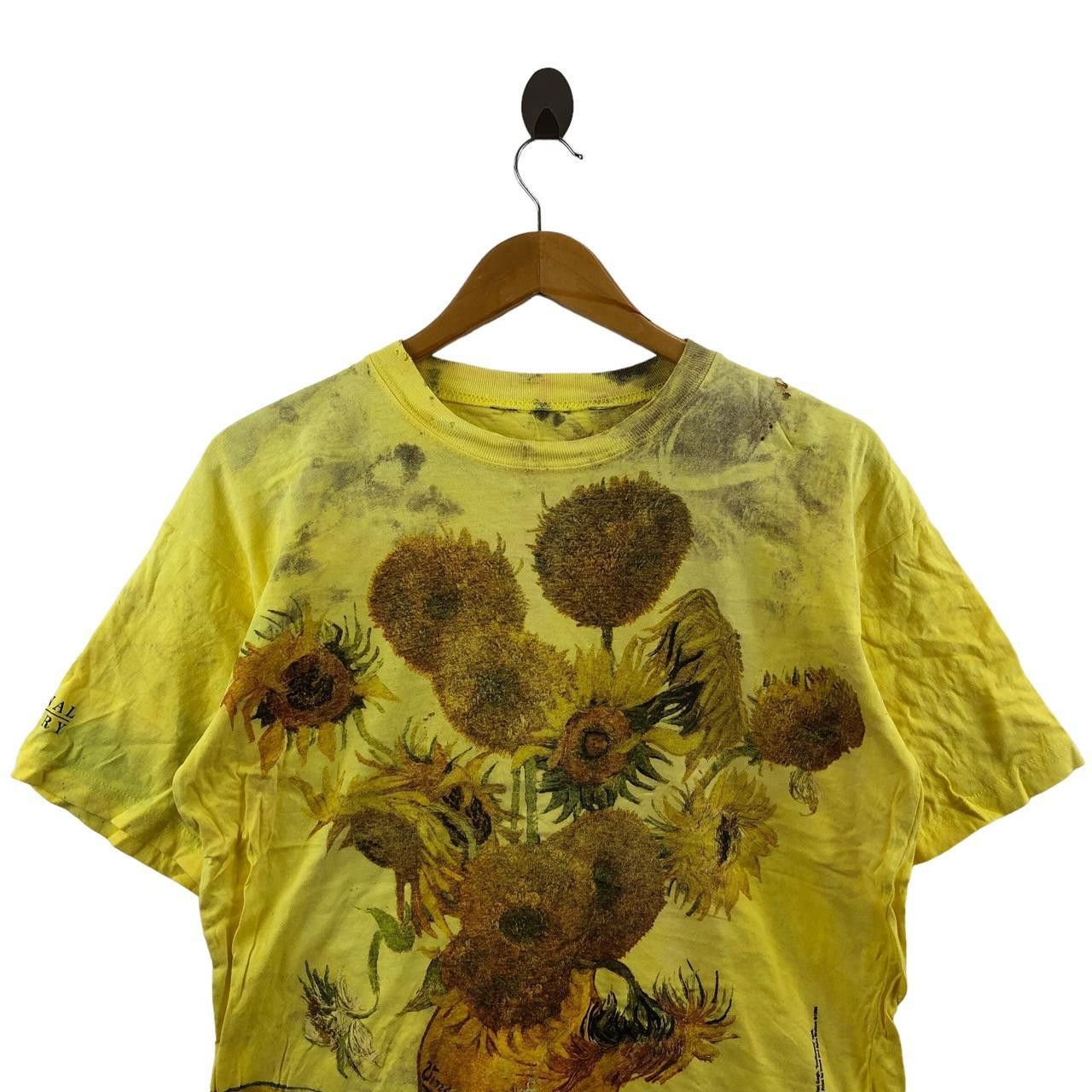 Vintage Vintage 1996 VINCENT VAN GOGH Sunflowers Thrashed Tee Shirt Size M / US 6-8 / IT 42-44 - 3 Thumbnail